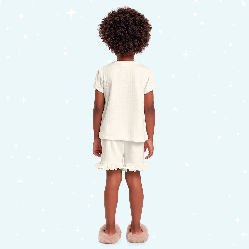 Pijama Infantil Capivara Brilha Escuro | Malha Pointelle