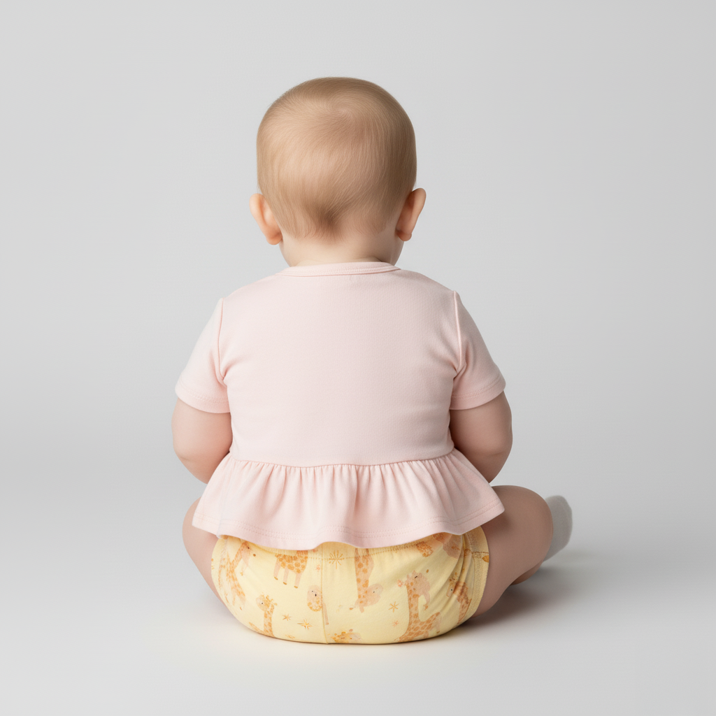 Conjunto Bebê Menina Safari | Blusa Rosa e Shorts Amarelo