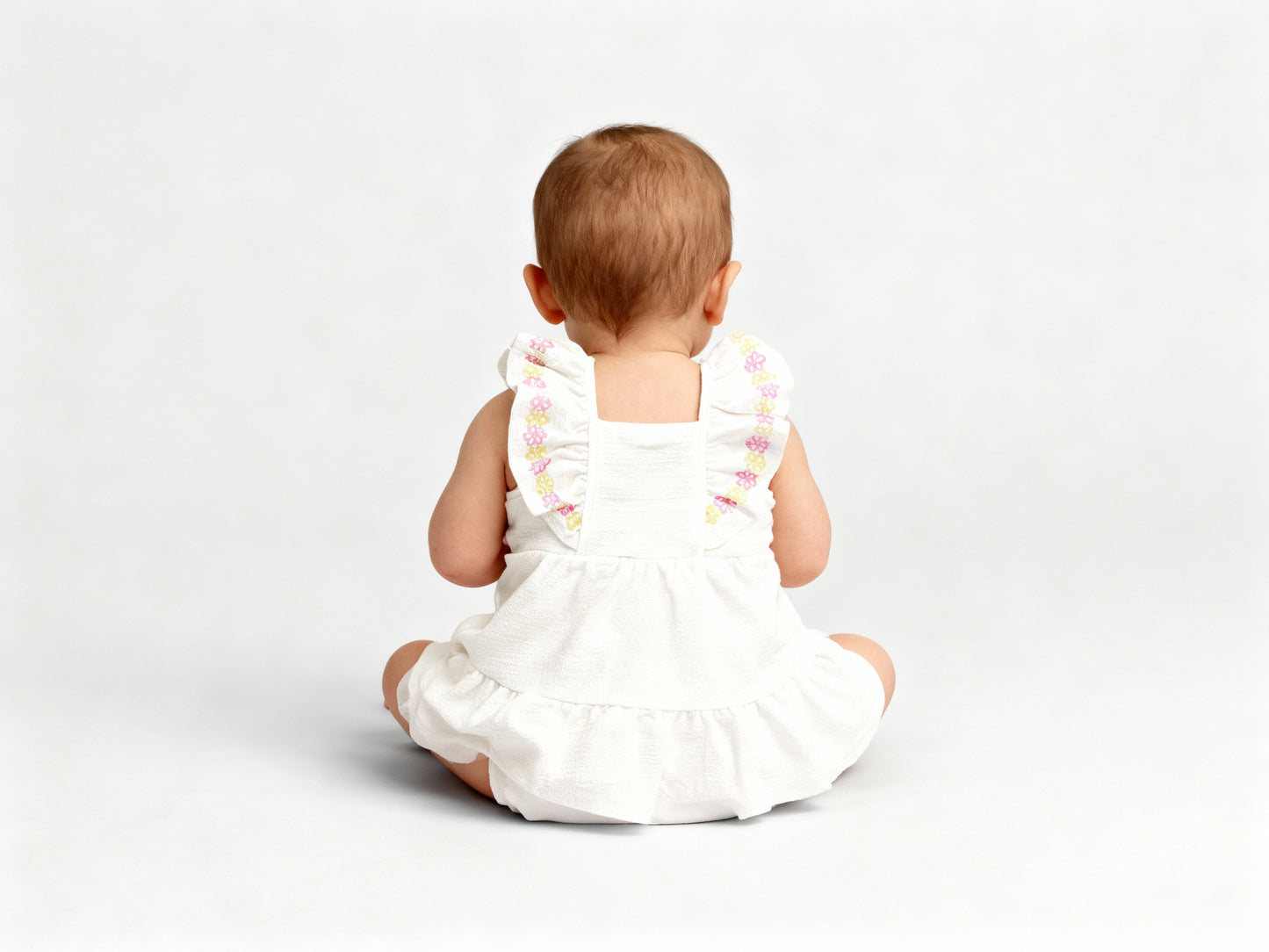 Body Manga Curta Reveillon | Malha Florence Marfim c/ Babado