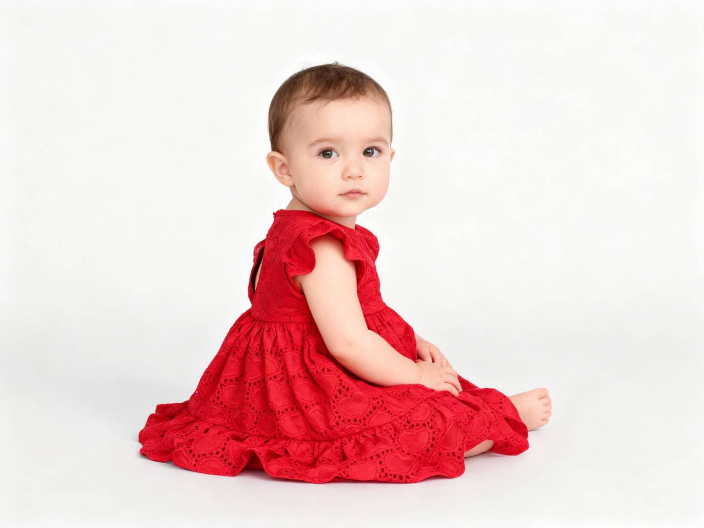 Vestido Laise Vermelho Exclusivo | Com Botão de Pressão