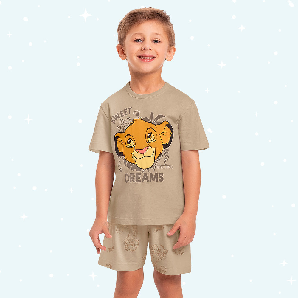 Pijama Infantil Rei Leão | Brilha no Escuro | 100% Algodão
