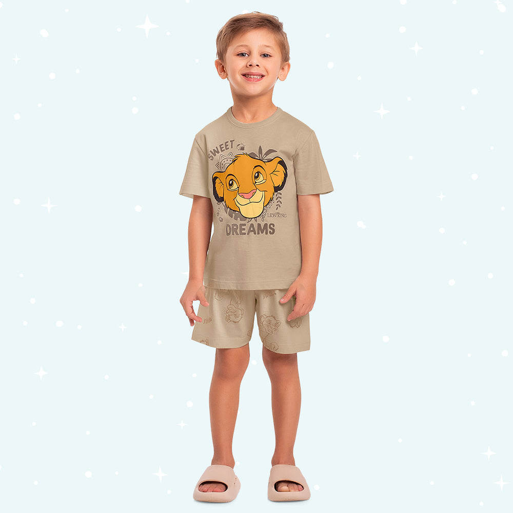 Pijama Infantil Rei Leão | Brilha no Escuro | 100% Algodão