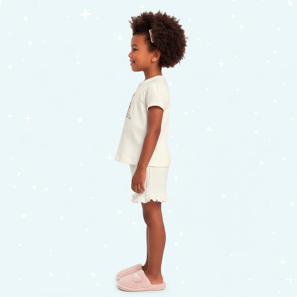 Pijama Infantil Capivara Brilha Escuro | Malha Pointelle
