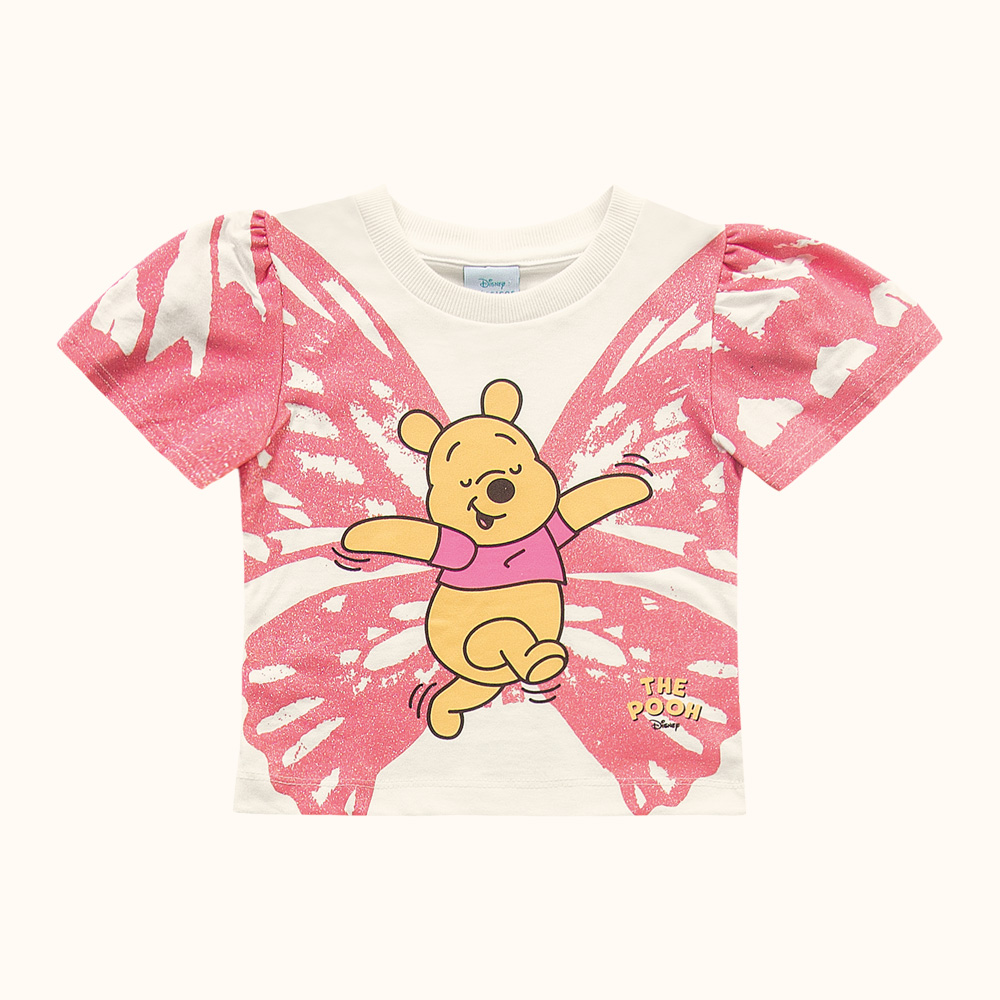 Blusa Infantil Ursinho Pooh Disney | Estampa com Glitter