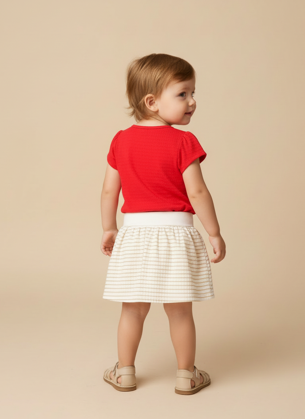 Conjunto Infantil Natal | Saia Lurex com Short Interno