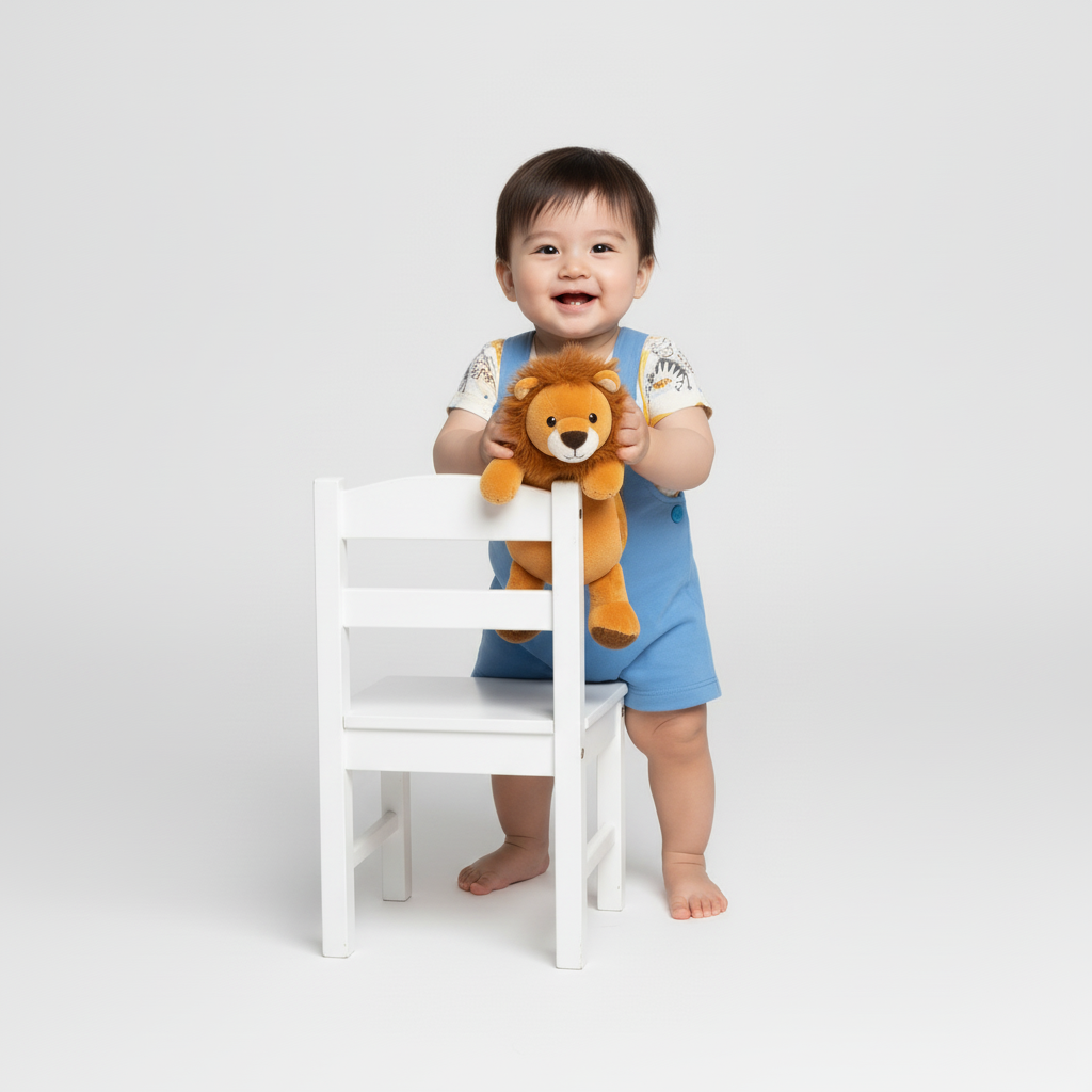 Conjunto Bebê Menino Leãozinho | Body e Jardineira Azul