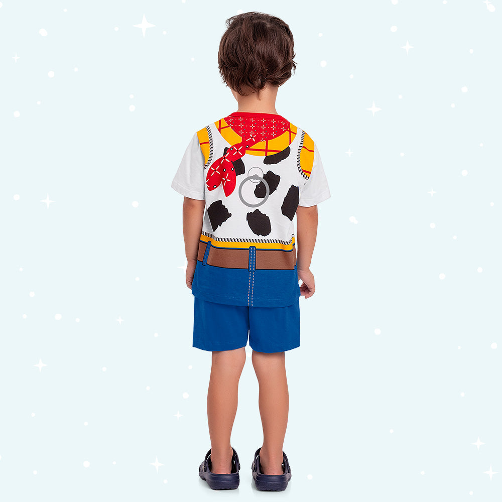 Pijama Toy Story Woody | Camiseta e Short 100% Algodão