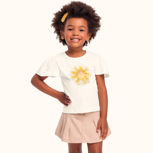 Blusa Infantil Meu Solzinho | Aplique Interativo de Organza