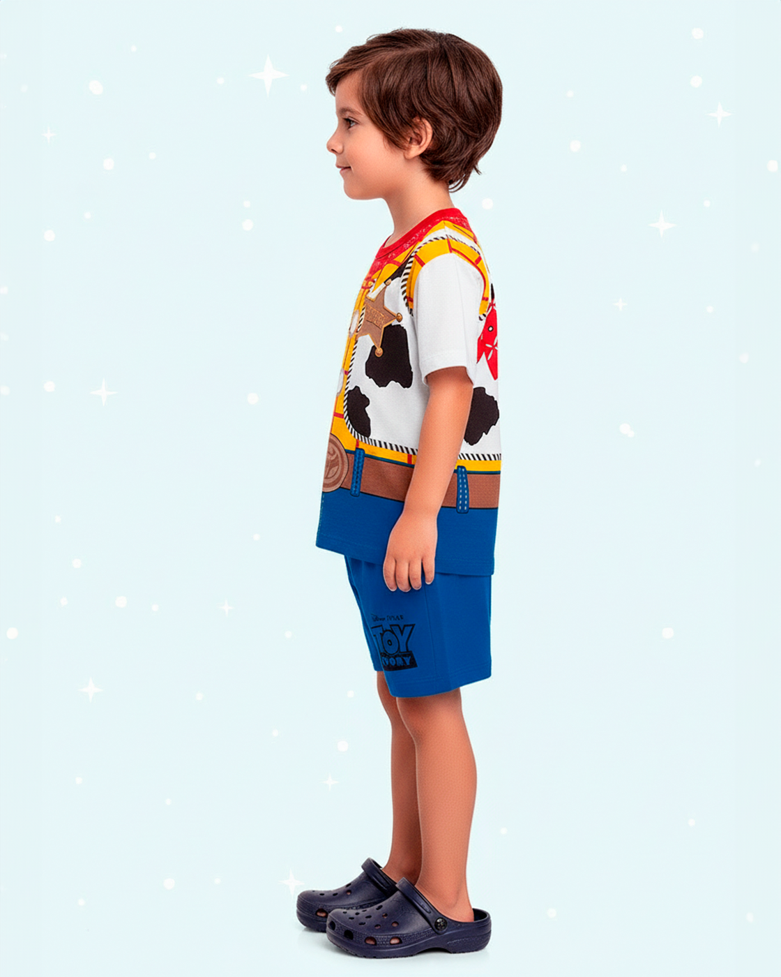 Pijama Toy Story Woody | Camiseta e Short 100% Algodão