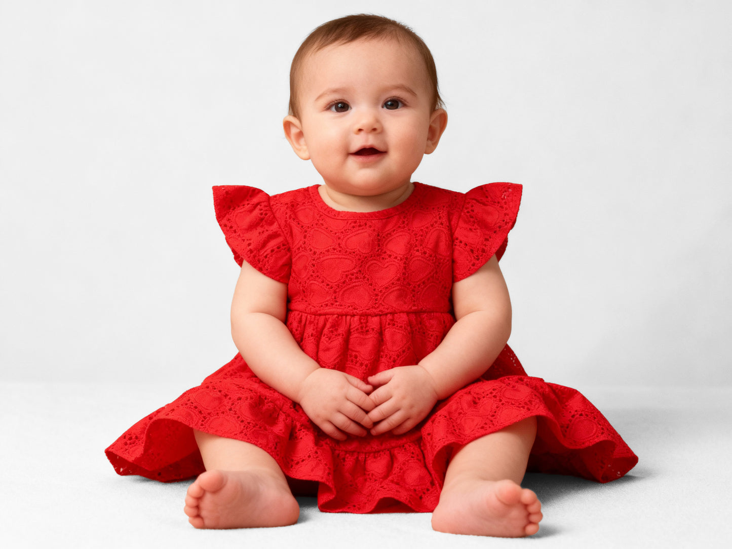 Vestido Laise Vermelho Exclusivo | Com Botão de Pressão